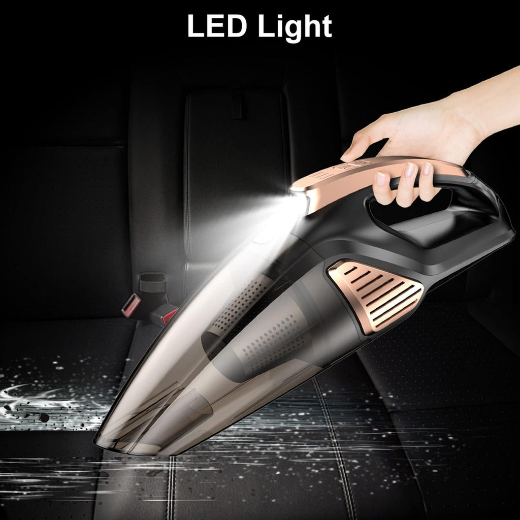 Car Vacuum Cleaner 7000PA 106W 12V Car Vacuum with LED Light Low Noise Wet and Dry Use Auto Vacuum Cleaner with 16.4FT(5M) Cord and Carrying Bag for All Vehicles