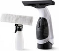 Window Cleaner & Glass Cleaner Kit,Window Vacuum Cleaner Cordless Electric Handheld,Suction Window Squeegee with Spray Bottle,Cloth Holder 2 Microfiber Cloths for Windows, Mirrors, Shower Glass,Tiles
