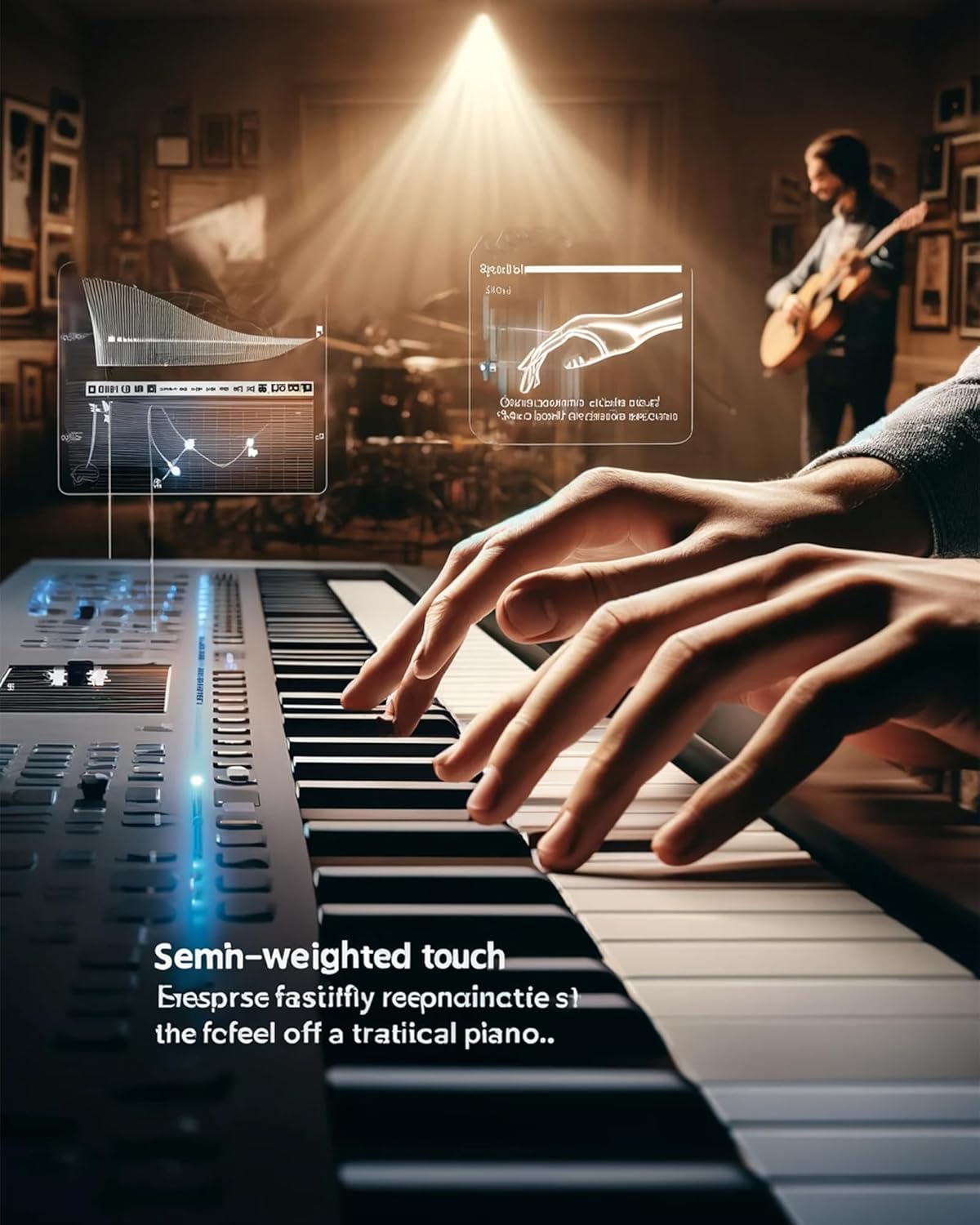 Portable Foldable 88-Key Piano Semi-Weighted Keys with Sustain Pedal Touch-Sensitive Keys and Bluetooth, Dual Stereo Speakers Folding Digital Piano for home park classroom