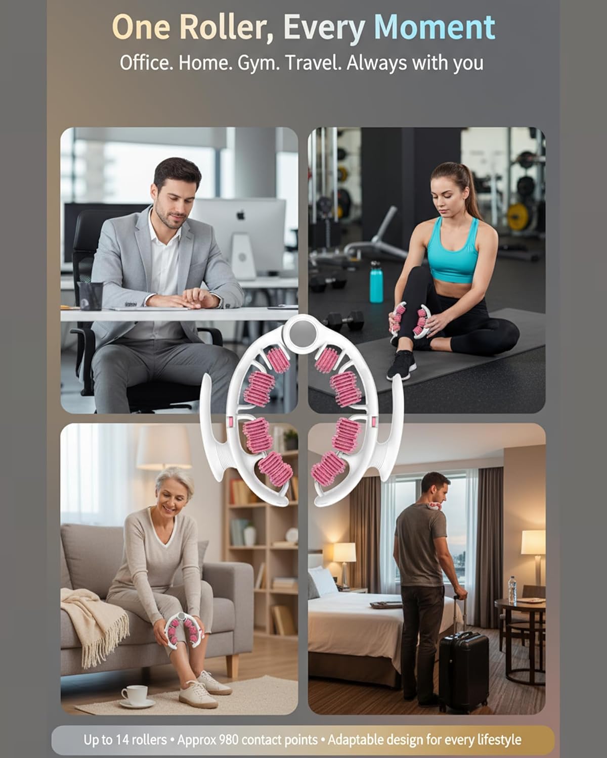 Cellulite Massager,Massage Roller Stick for Deep Tissue Relief and Lymphatic Drainage – Fascia Roller for Cellulite Massager & Muscle Recovery – Manual Body Sculpting Tool for Legs, Back, Thighs, Arms