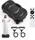 Vibration Plate Exercise Machine, Up to 200 Levels 180W Motor & Vibration Machine & Vibration Platform for Whole Body Vibration 120 kg Capacity | Resistance Bands | Quiet & Compact